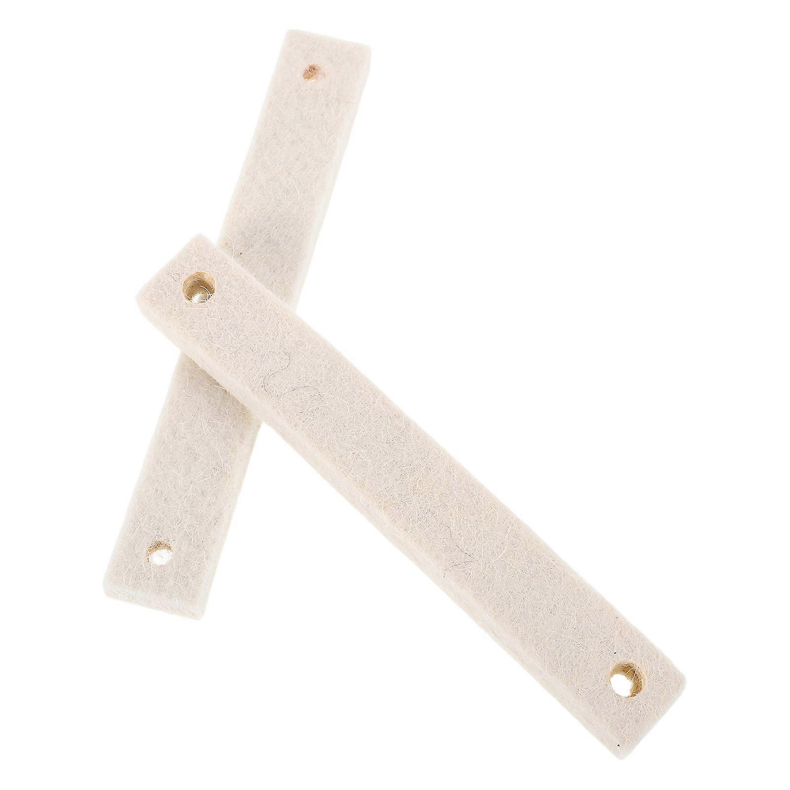Bike Brake Pads with Wool Slices for Safe Braking and Beige Color Ideal for Indoor Fitness Bikes 2pcs