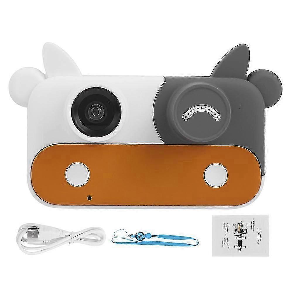 Cow-Themed Kids Camera - Fun, Safe, and Easy-to-Use with 15 Cartoon Frames