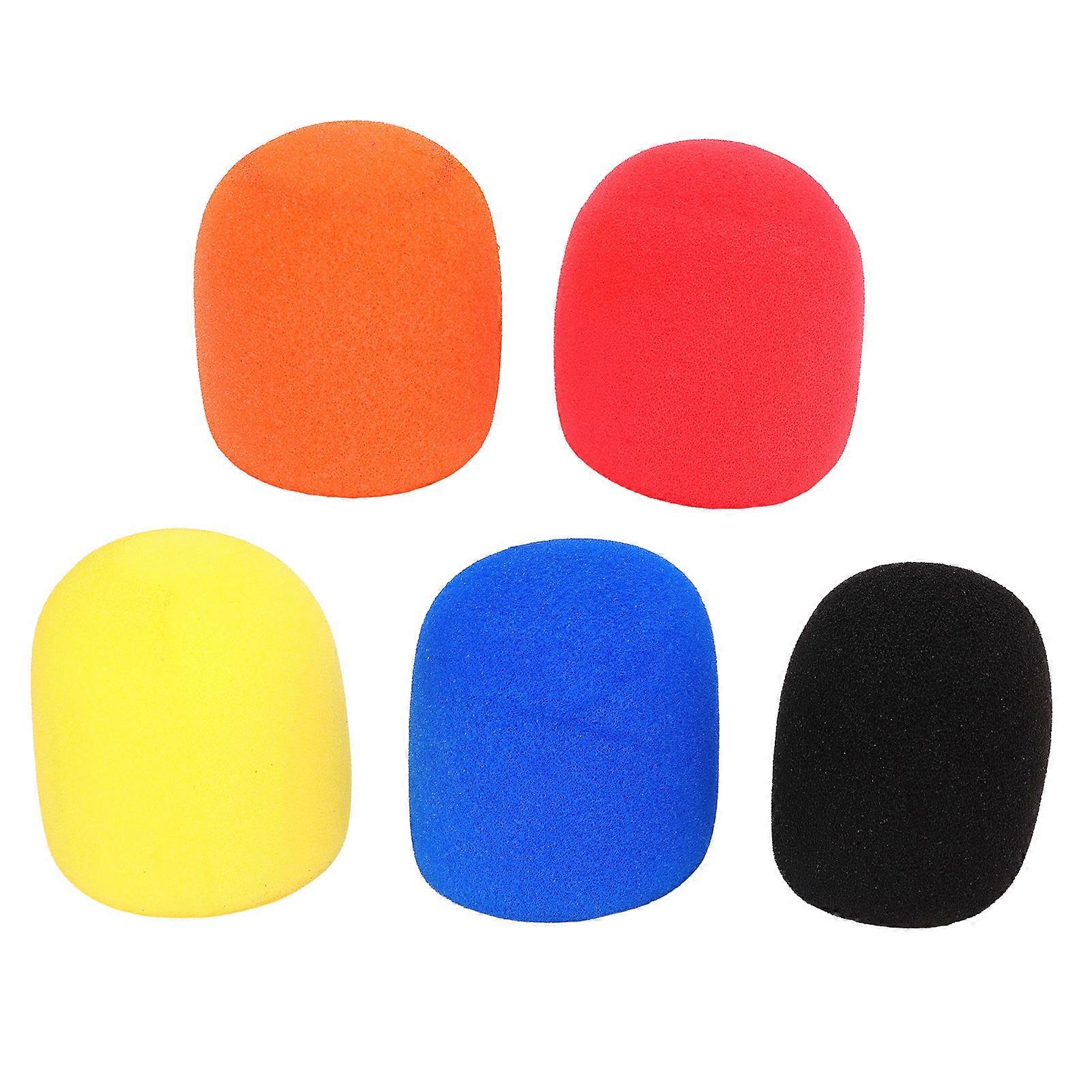 5PCS Microphone Foam Cover Thickened Anti Drop Microphone Windscreen Sponge Foam Cover
