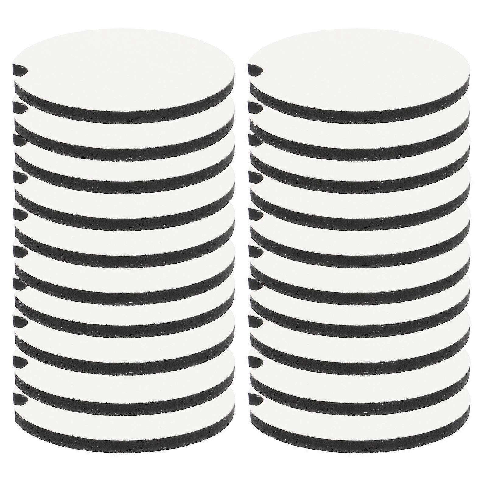 Wood Sublimation Coasters Blanks for Kitchen Use Lightweight Compact with Flat Smooth Surface 20 Pieces White