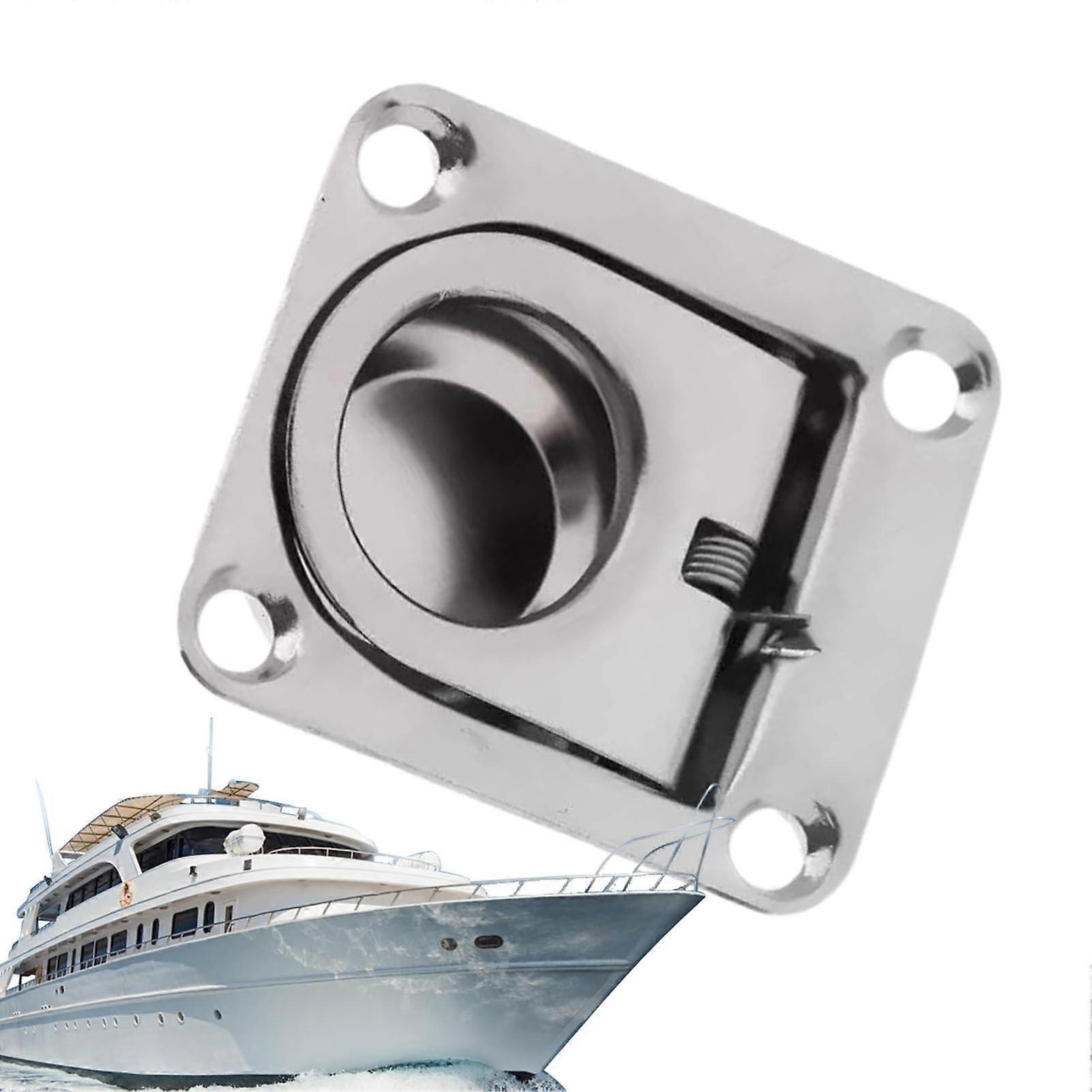 Mounting Ring D-Shape Pull Ring for Marine Applications, 2-Pack Rustproof Stainless Steel for Boats and Yachts