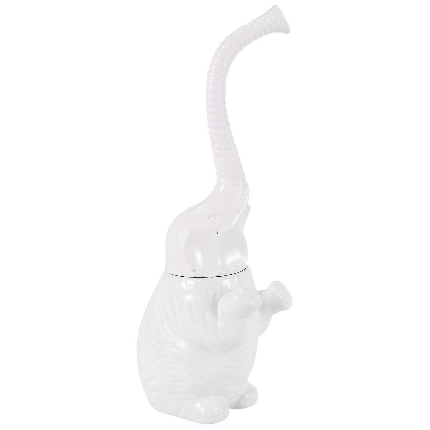 Elephant toalettborste, badrum mjuk borstad toalettborste avtagbar elefant form med lång handl SZRH A-GB