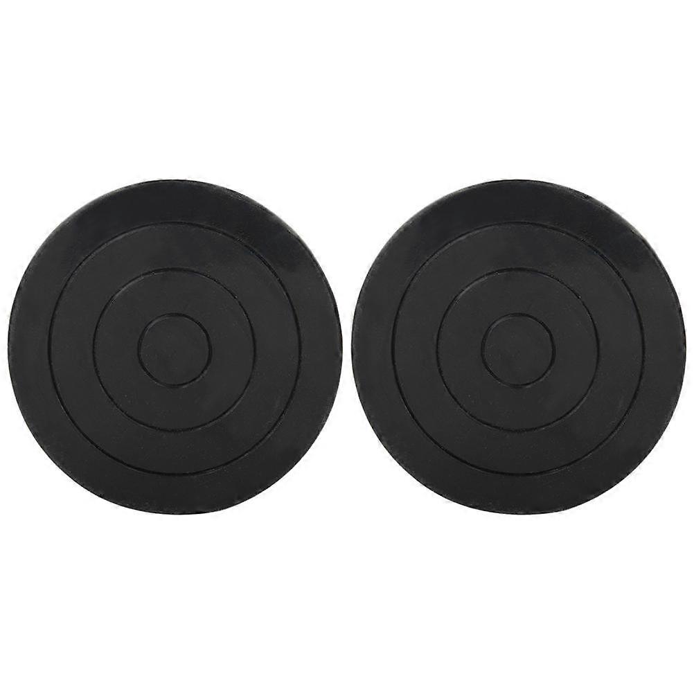 Black Plastic Clay Turntable for DIY Use with Anti-Slip Surface 2 Pcs