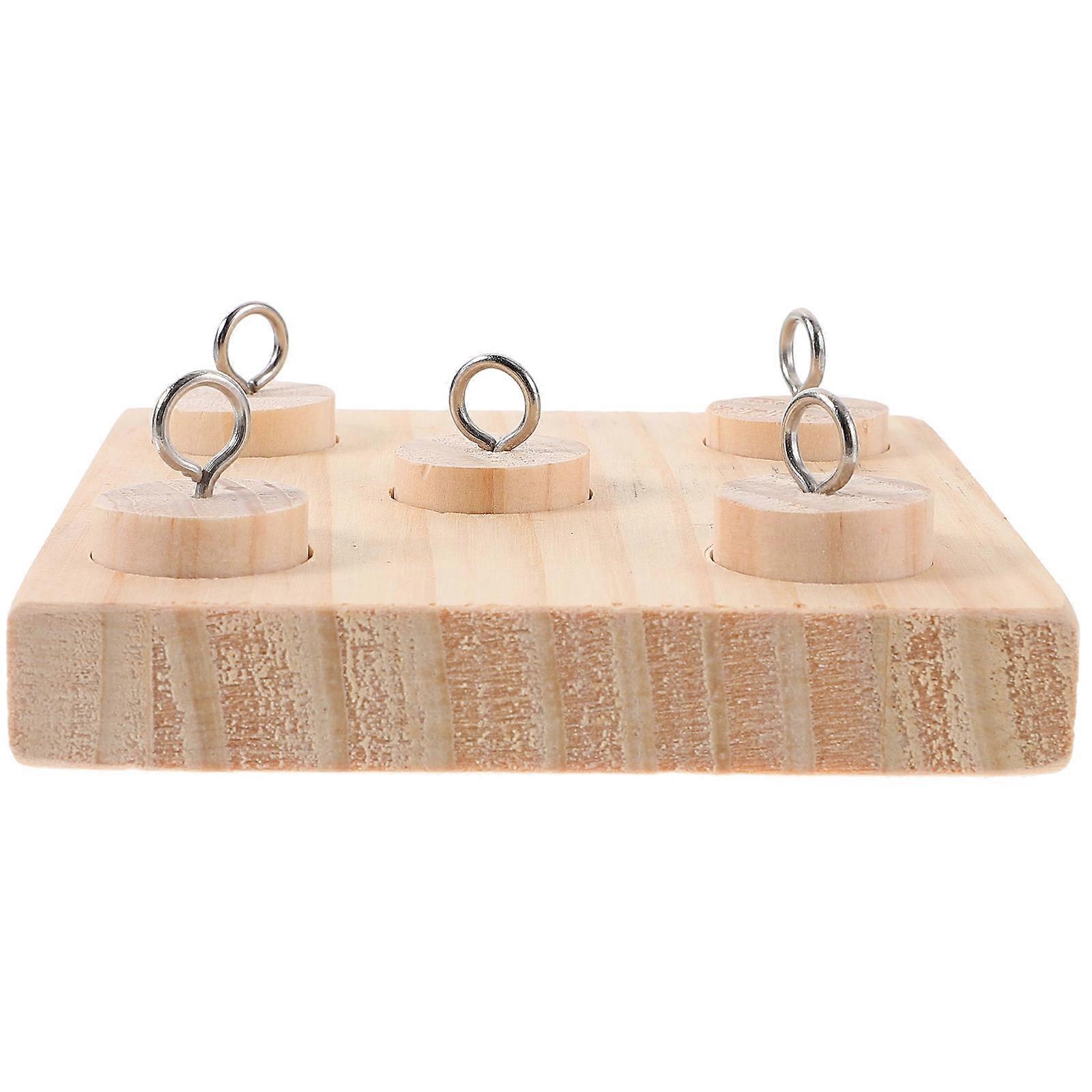 Durable Wooden Parrot Stake Toy for Nibbling, Safe Bite Resistant Design for Birds, Cockatiels, Budgies Enhances Play and Engagement