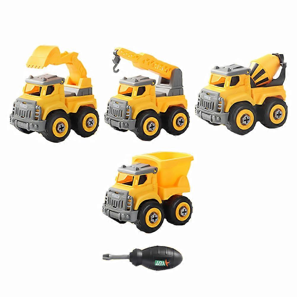 Mini Engineering Vehicle Toys Designed For Children Playtime Activities 4.1X3.3X3.1in Crash Resistant Features 1 Set