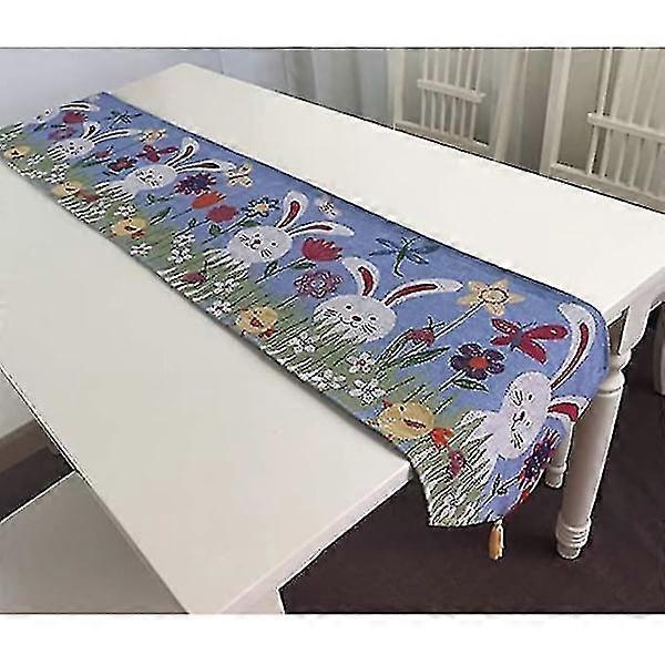 Easter Placemat Runner Rabbit Pattern Party Decoration