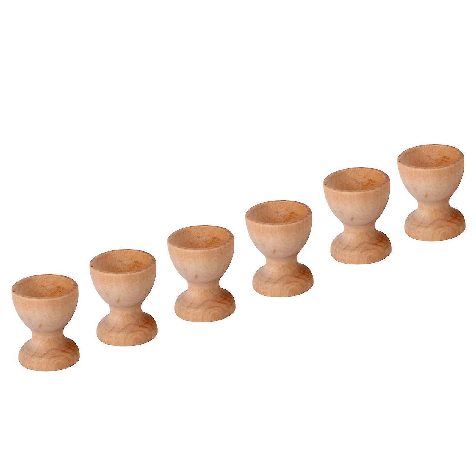 6pcs DIY Easter Egg Wooden Holder Easter Eggs Stand DIY Tool