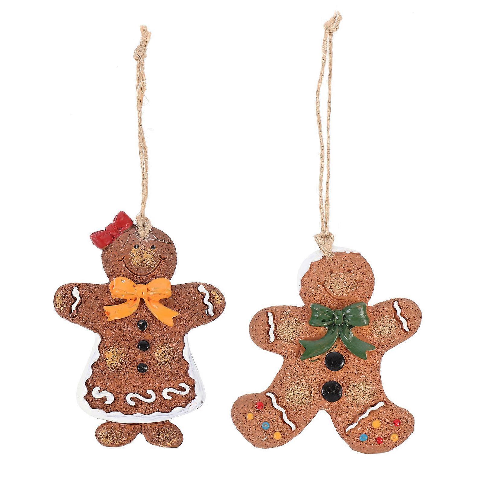 Gingerbread Man Christmas Decor, Sturdy Pendant for Tree and Door Hanging