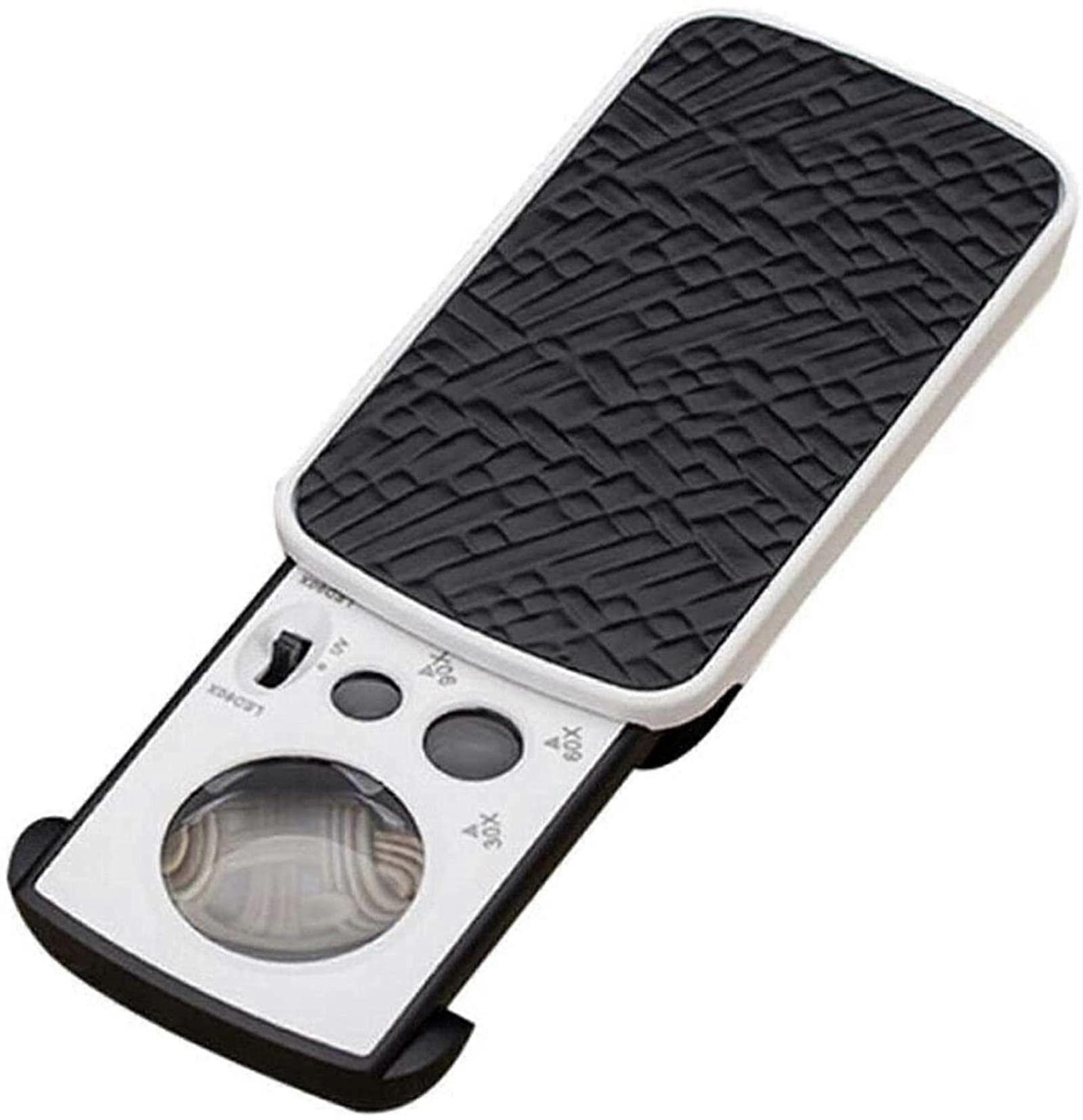 Magnifying Glasses - Black Handheld Magnifiers with Adjustable Lens for Close-Up Viewing and Detailed Inspection
