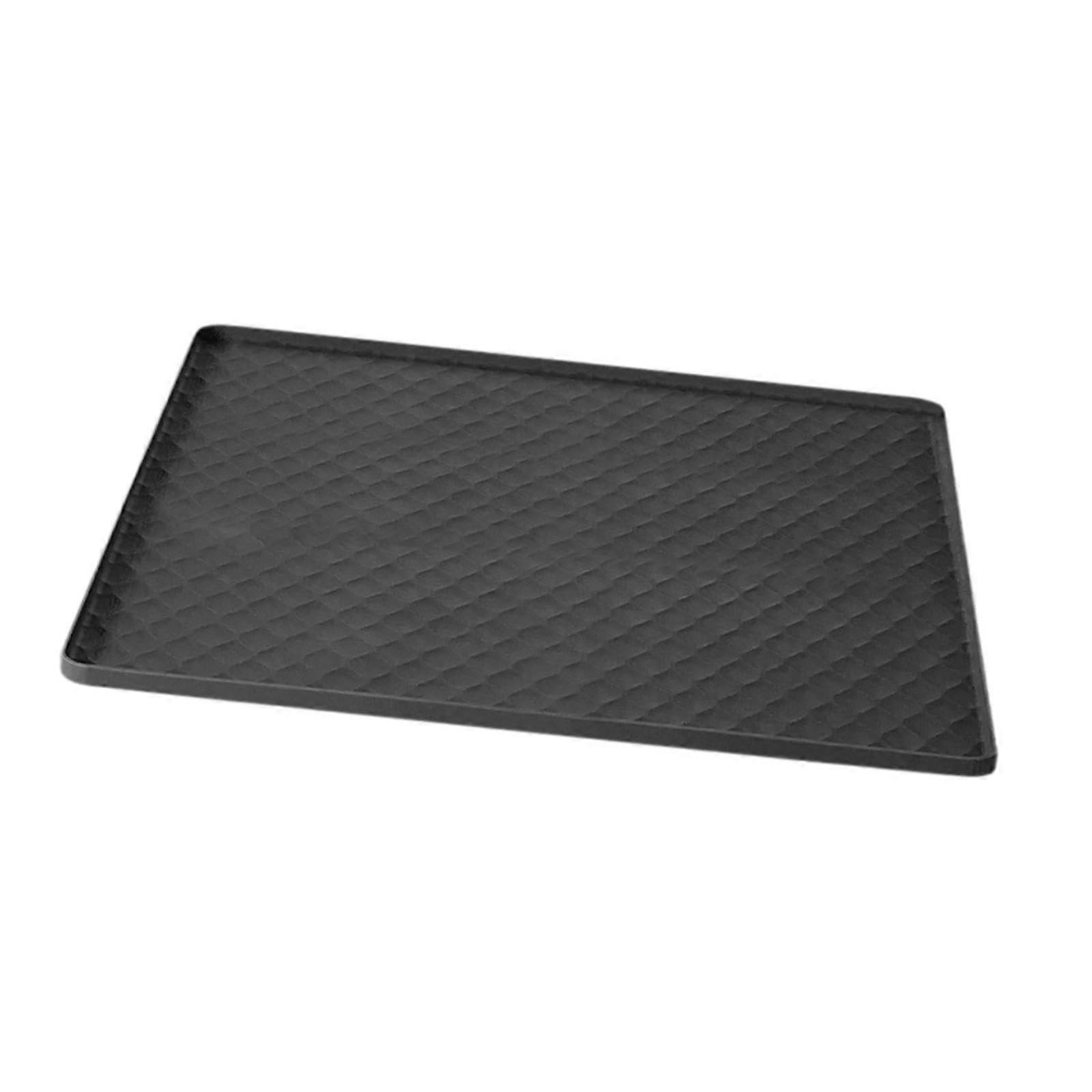 Washing machine covers and mats with raised edges, practical mini fridge shelf for laundry at home, black
