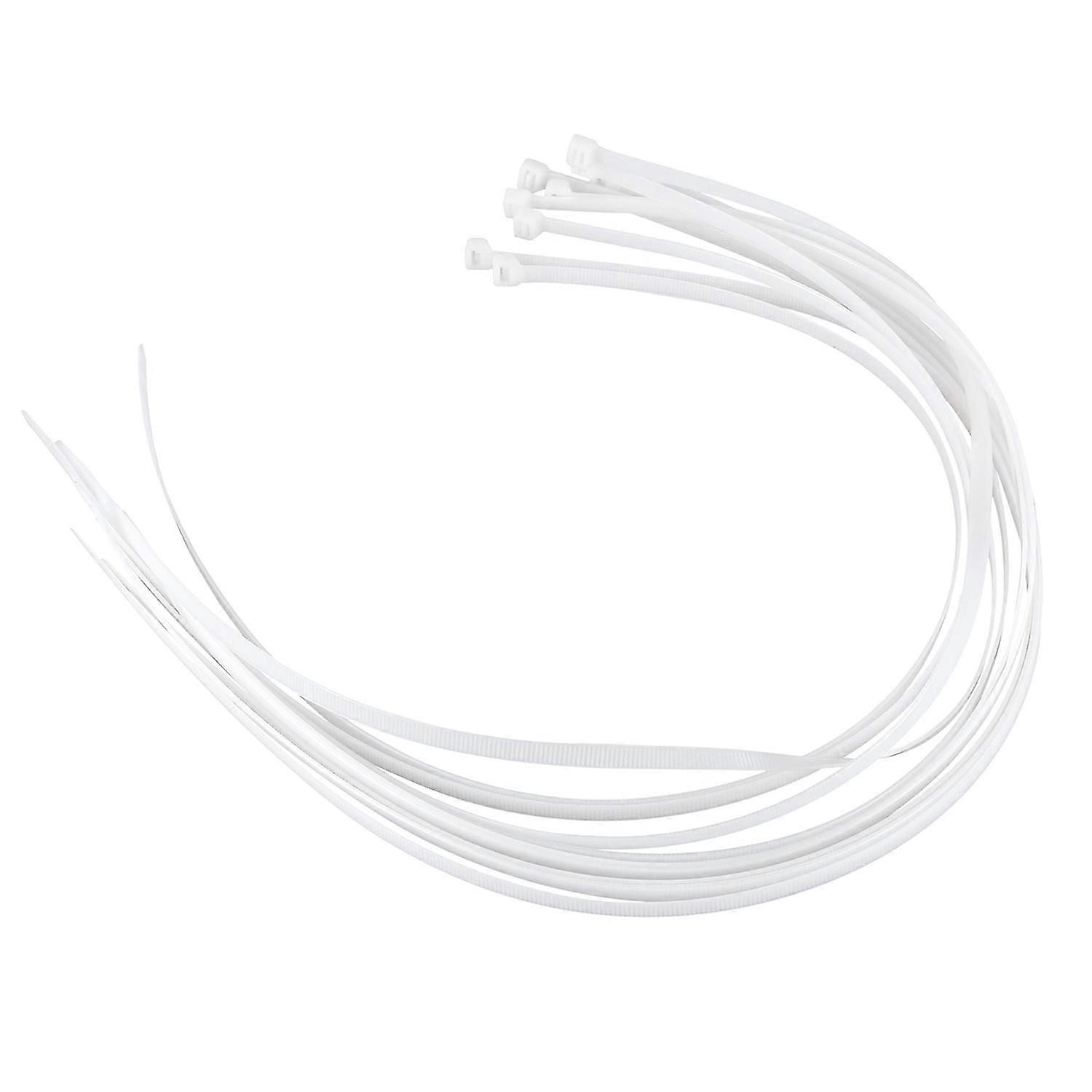 10X Extra Long 65Cm Cable Ties White Zip Wraps, Happy H