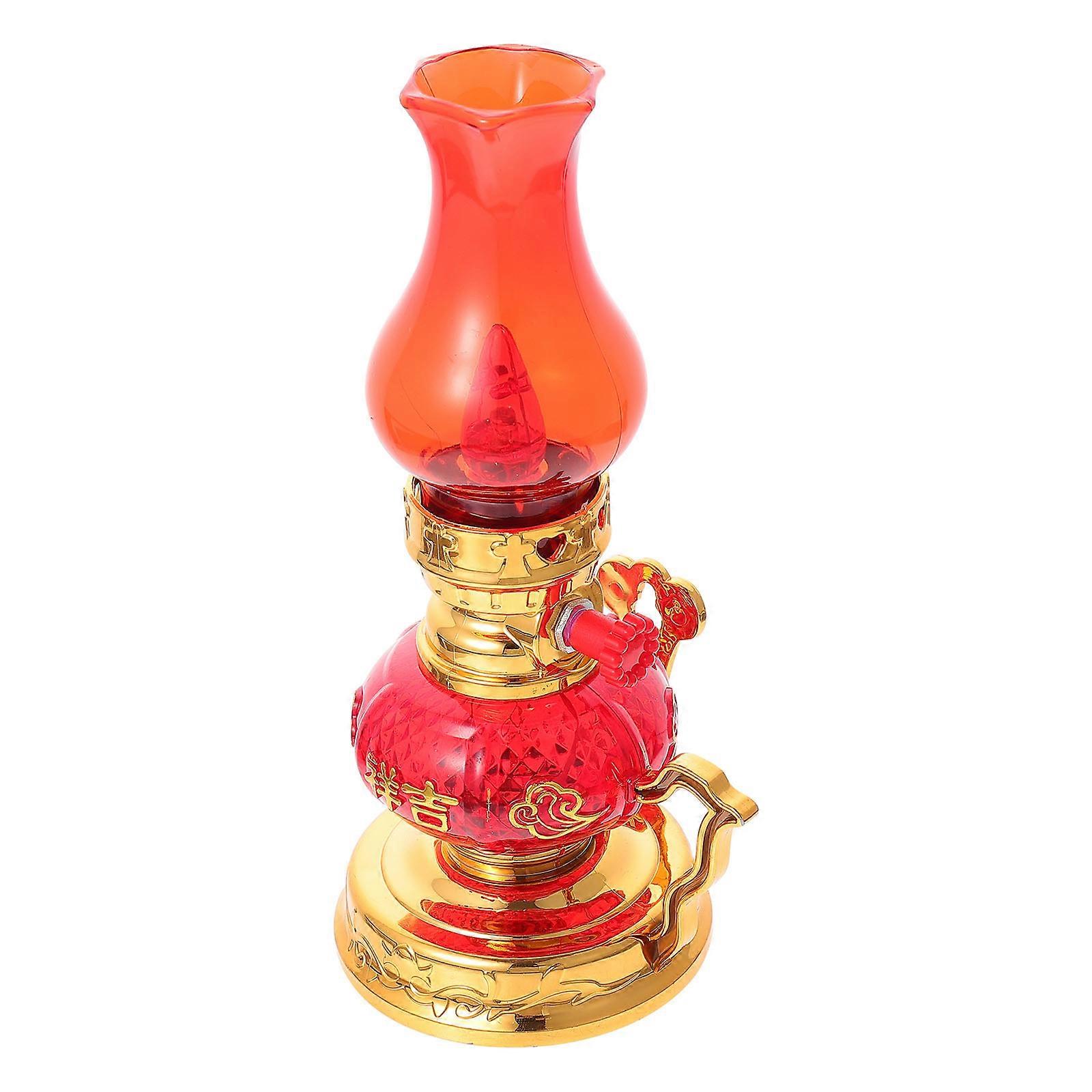 Red Buddha Lamp for Indoor Use Plastic Home Decoration with Adjustable Light 1pc