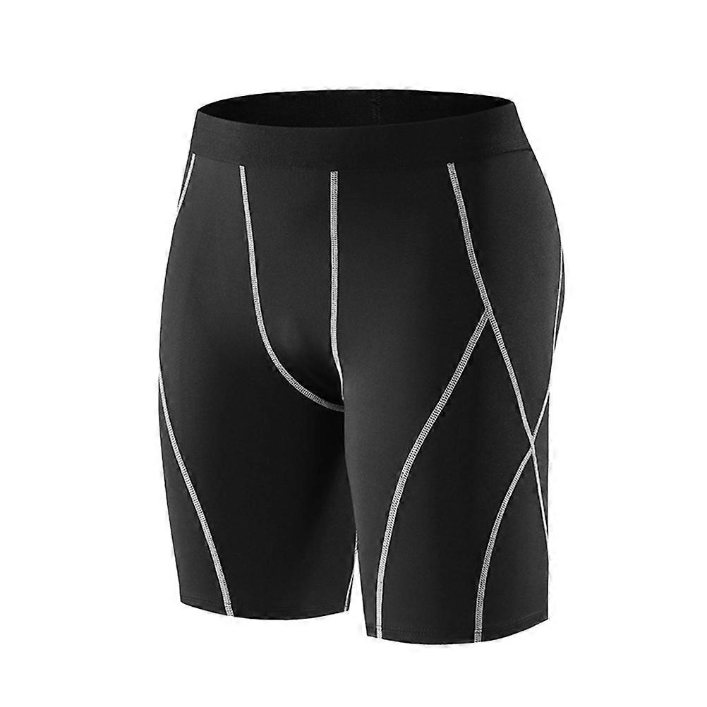 Practical Male Sports Short Pants For Fitness Running In Black Color 1Set Fast-Drying