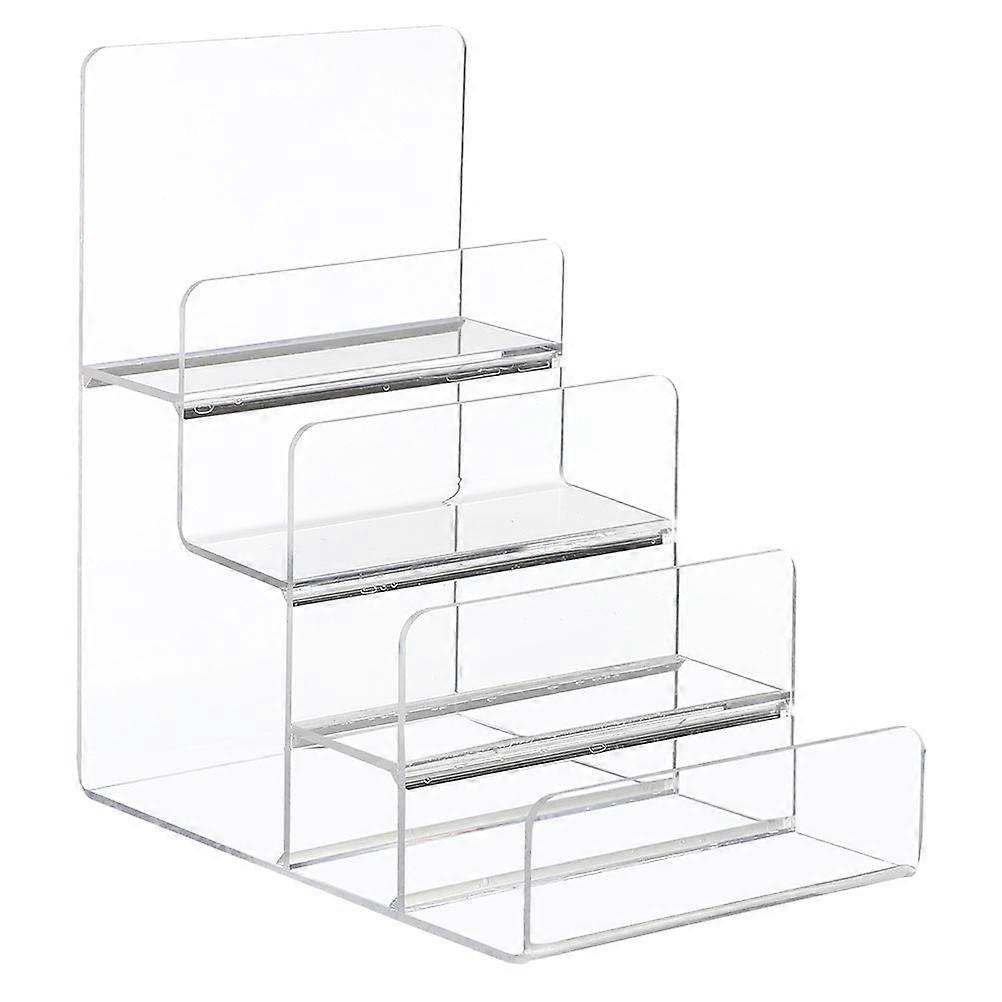 Clear Acrylic Multi Tier Display Stand for Desktop Wallet Eyewear Organizer 4.72x3.94 Inches