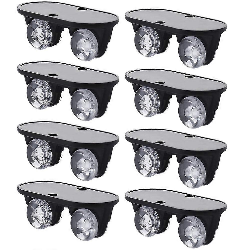 Black Storage Box Pulleys with ABS Material for Home Use 8Pcs Smooth One-way Roller