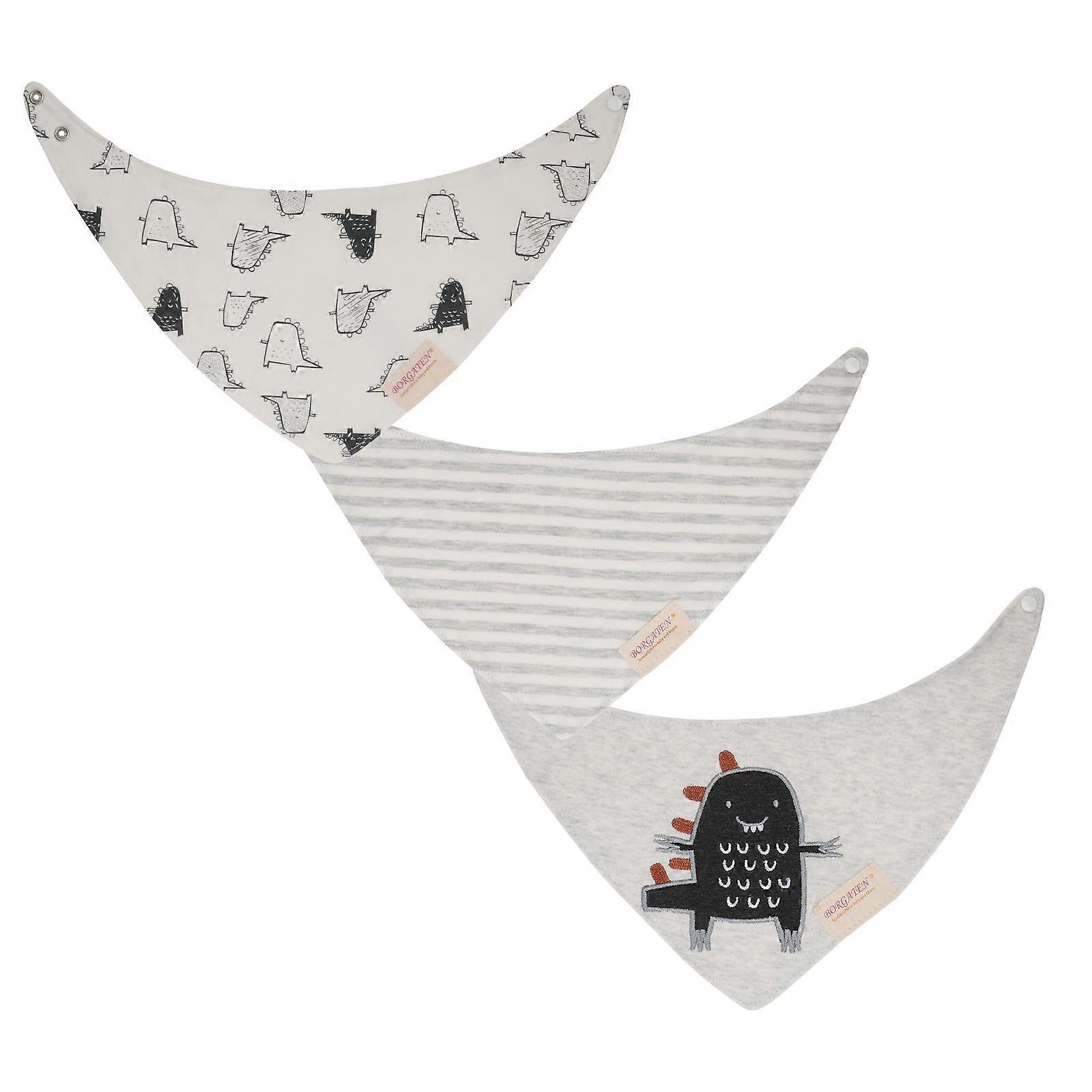 3pcs Cotton Saliva Bibs for Newborn Boys – Soft, Durable & Comfortable Design for Drooling and Teething