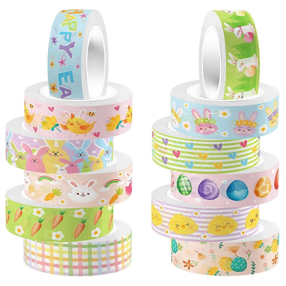 12 Rolls Washi Tape for Scrapbooking, DIY Crafts, Gift Wrapping, Journals, Photo Frames – Lightweight Decorative Adhesive for Home & Office Crafting