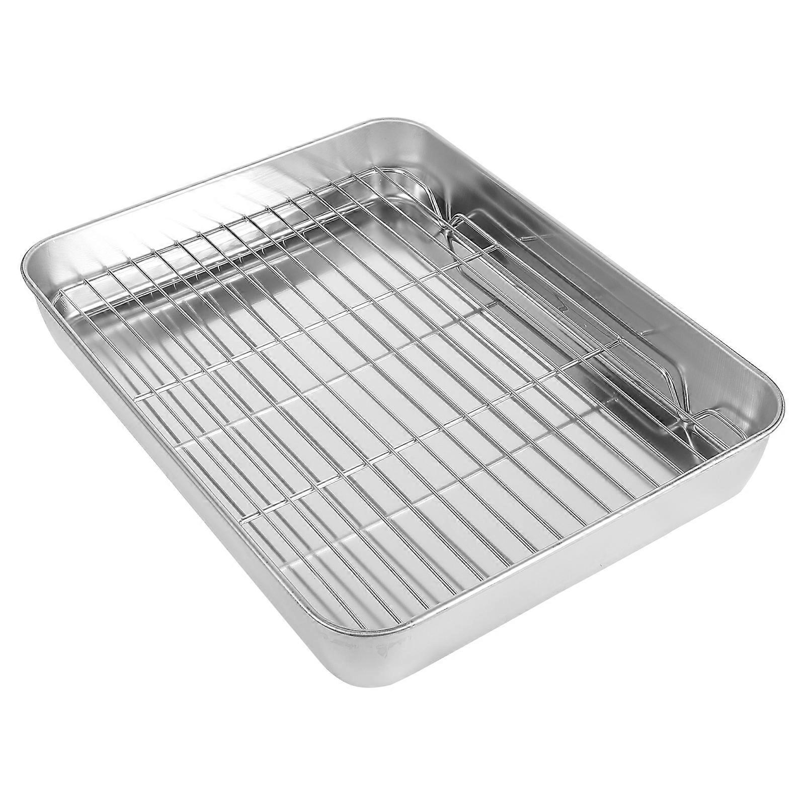 Japanese Style Baking Pan For Home Users 31x24cm Silver Featuring Food Roasting 1 Set