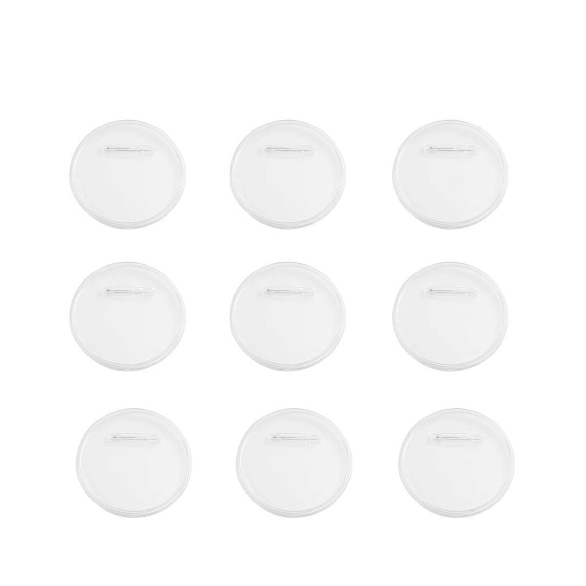 Brooch Accessories 20Pcs Round Badge Brooch For Women Daily Use Transparent 60Mm Diameter DIY Present