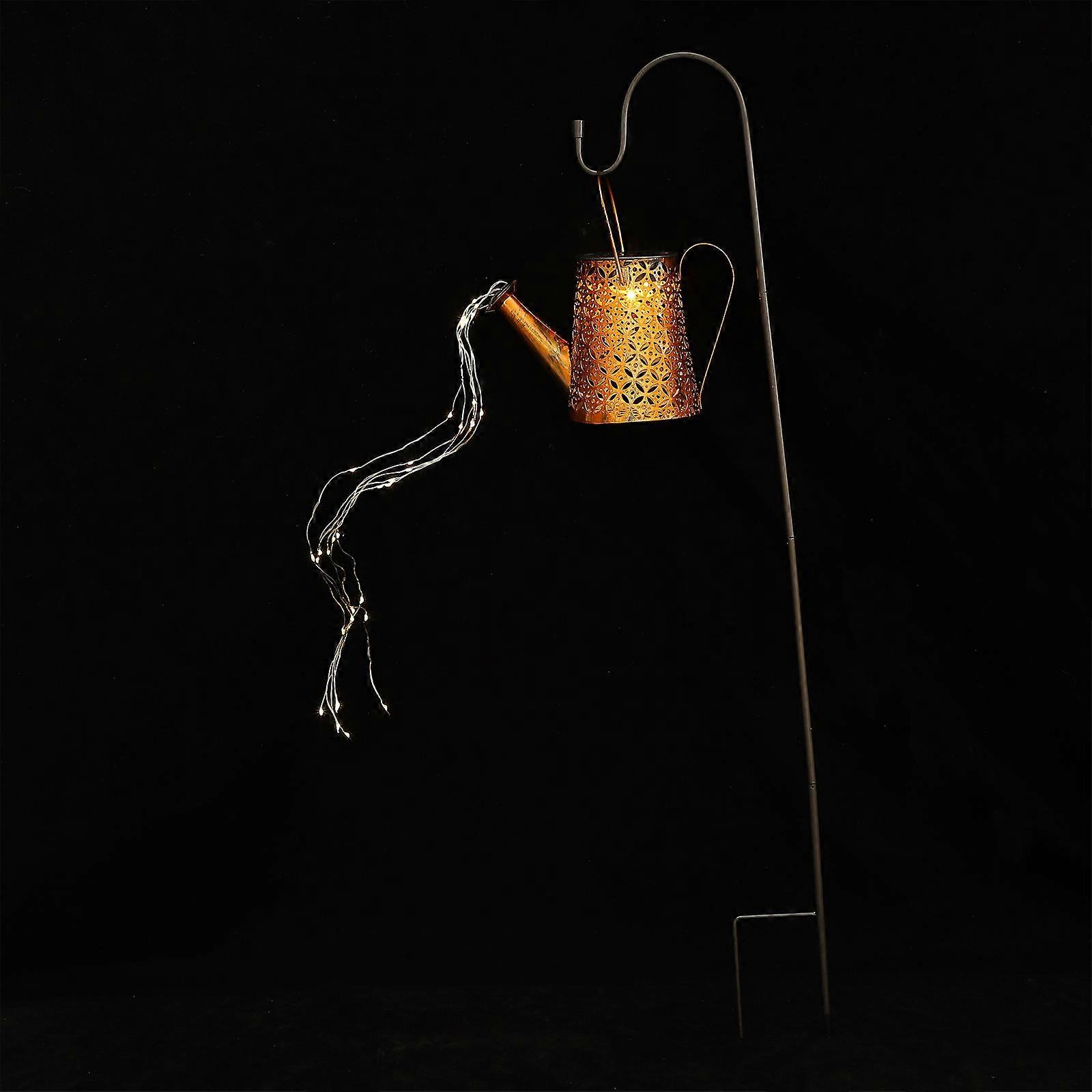 1 Set Watering Can Lamp Outdoor Decoration Waterproof Night Light for Walkway and Garden Use