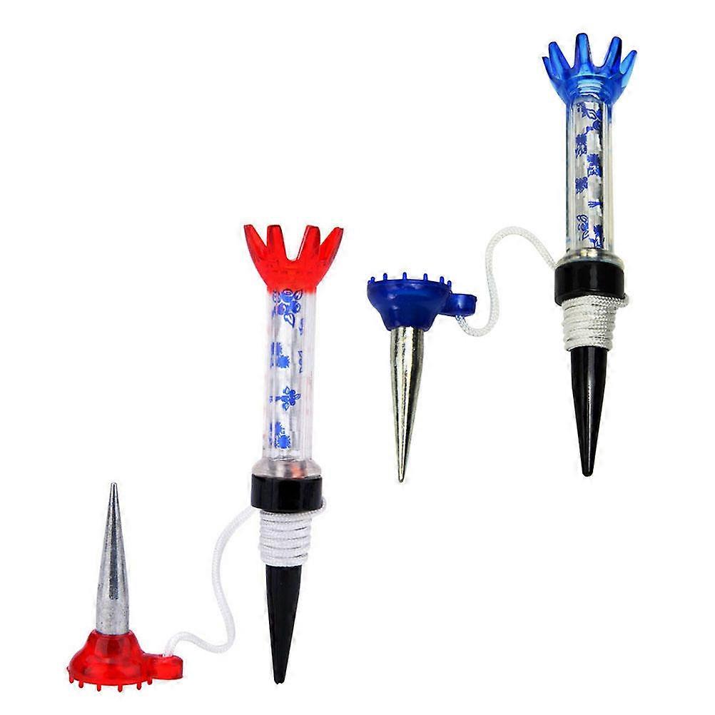 Golf Ball Tee Holders Made of Durable Plastic for Outdoor Use Assorted Color 2pcs