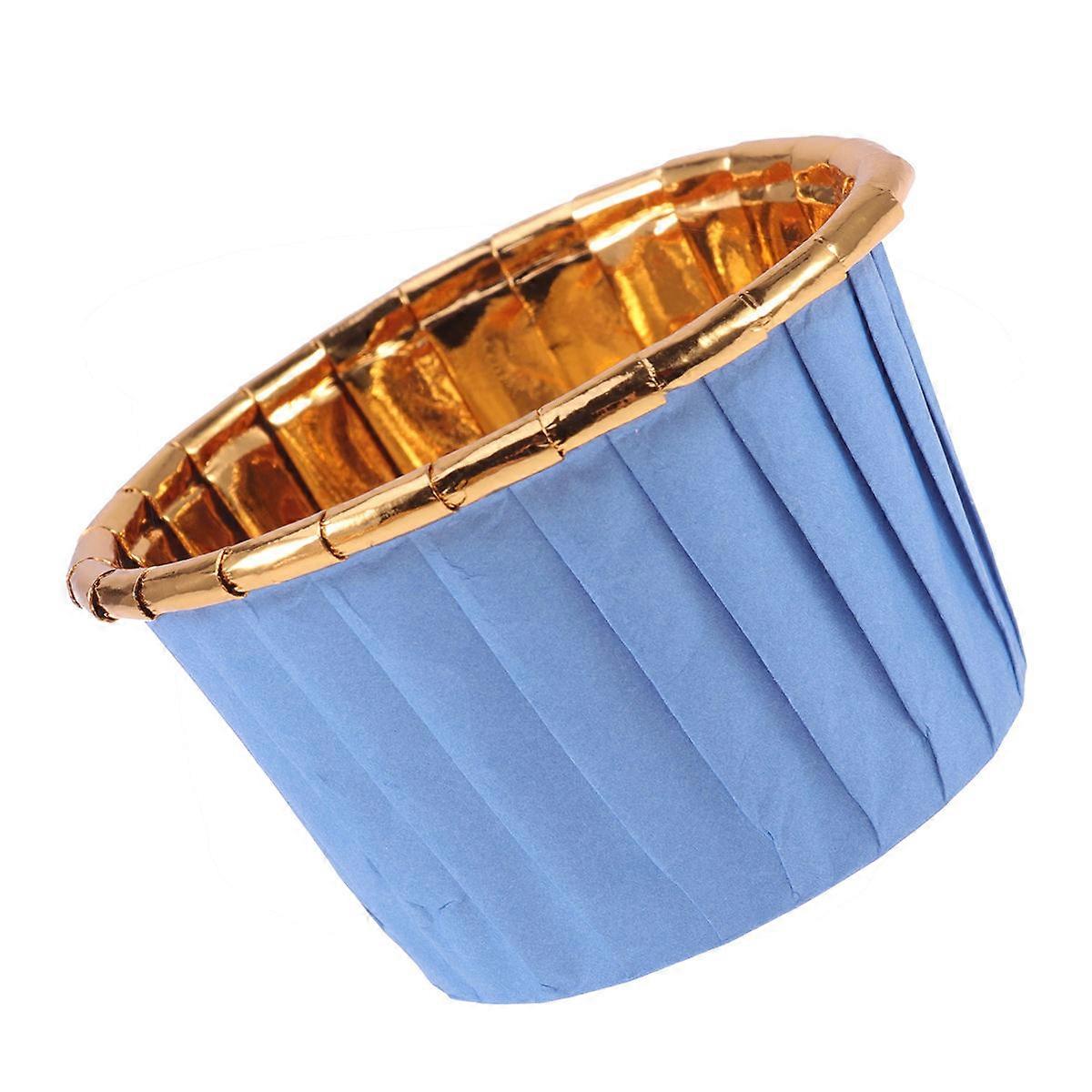 100Pcs Curled Cake Muffin Wrappers Heat-Resistant For Weddings And Parties 6.8X6.8X4cm Simple Design