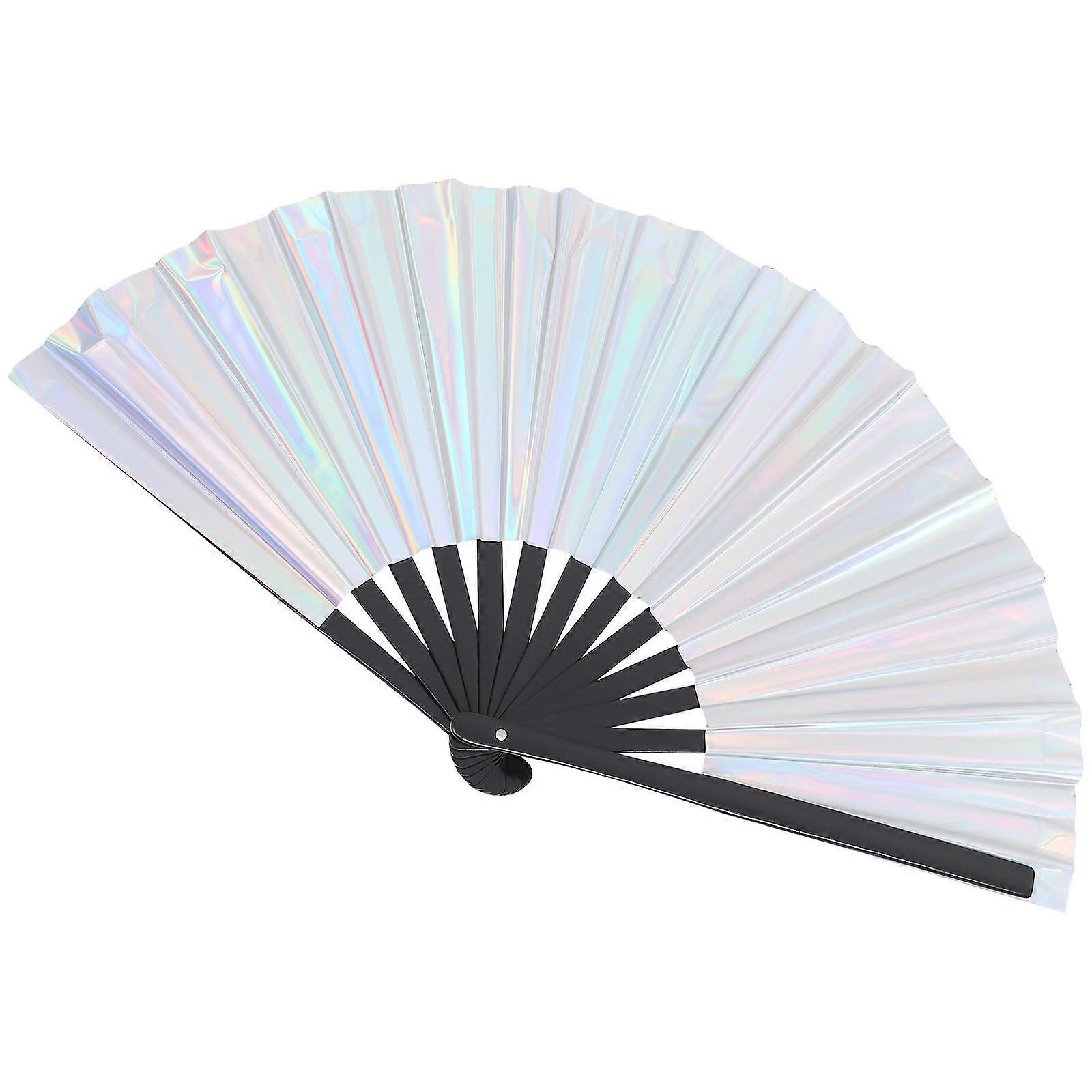 Large Plastic Folding Hand Fan Chinese Style Decorative Dancing Fan 1 Piece