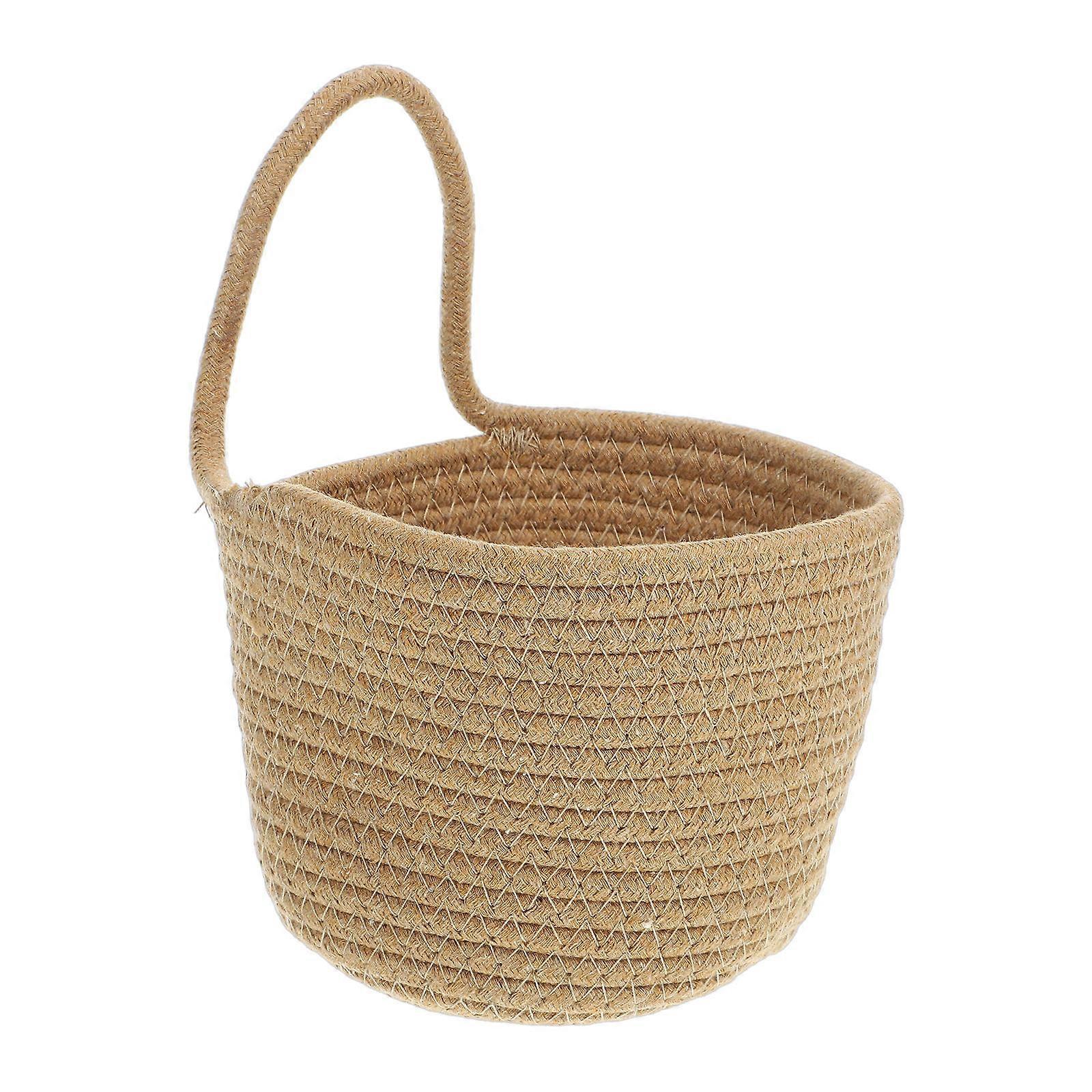 Rustic Woven Hanging Planter Wall Decor Heavy Duty Basket Planter
