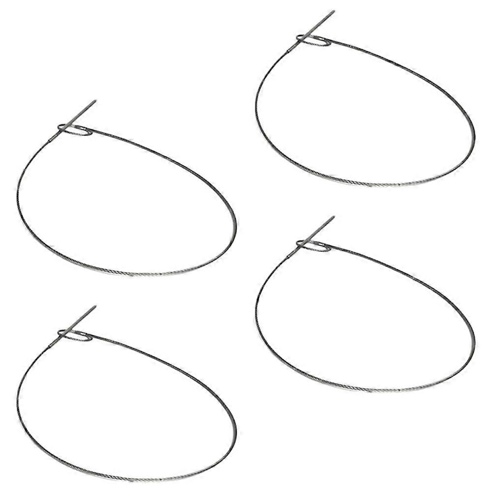 Stainless Steel Grilling Skewers for Meat and Vegetables Reusable BBQ Skewers for Home Use 4pcs