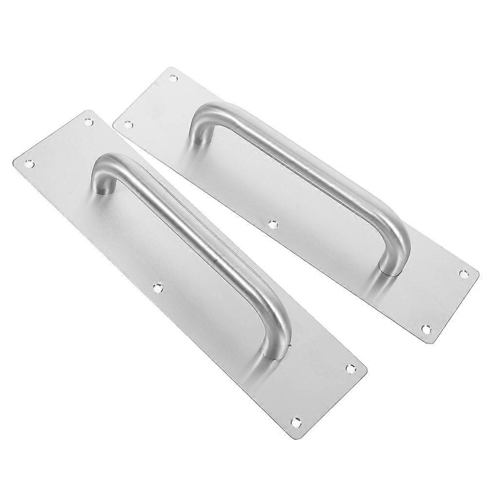 Fireproof Door Handles Stainless Steel for Fire Door Use 2Pcs Silver Pull