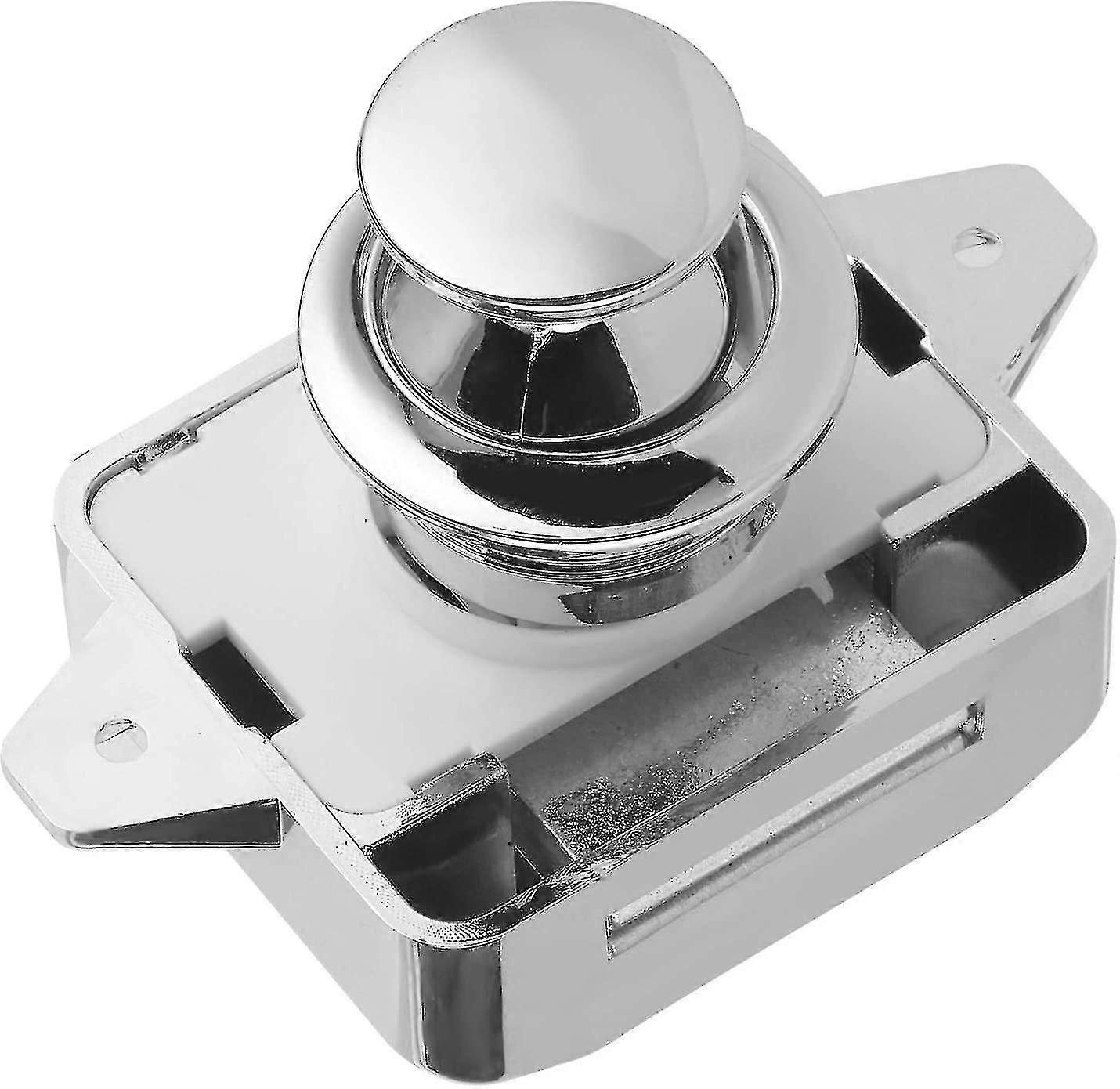 Rv Button Lock Drawer Button Lock Boat Cabinet Lock Furniture Hardware (silver) (1pcs)