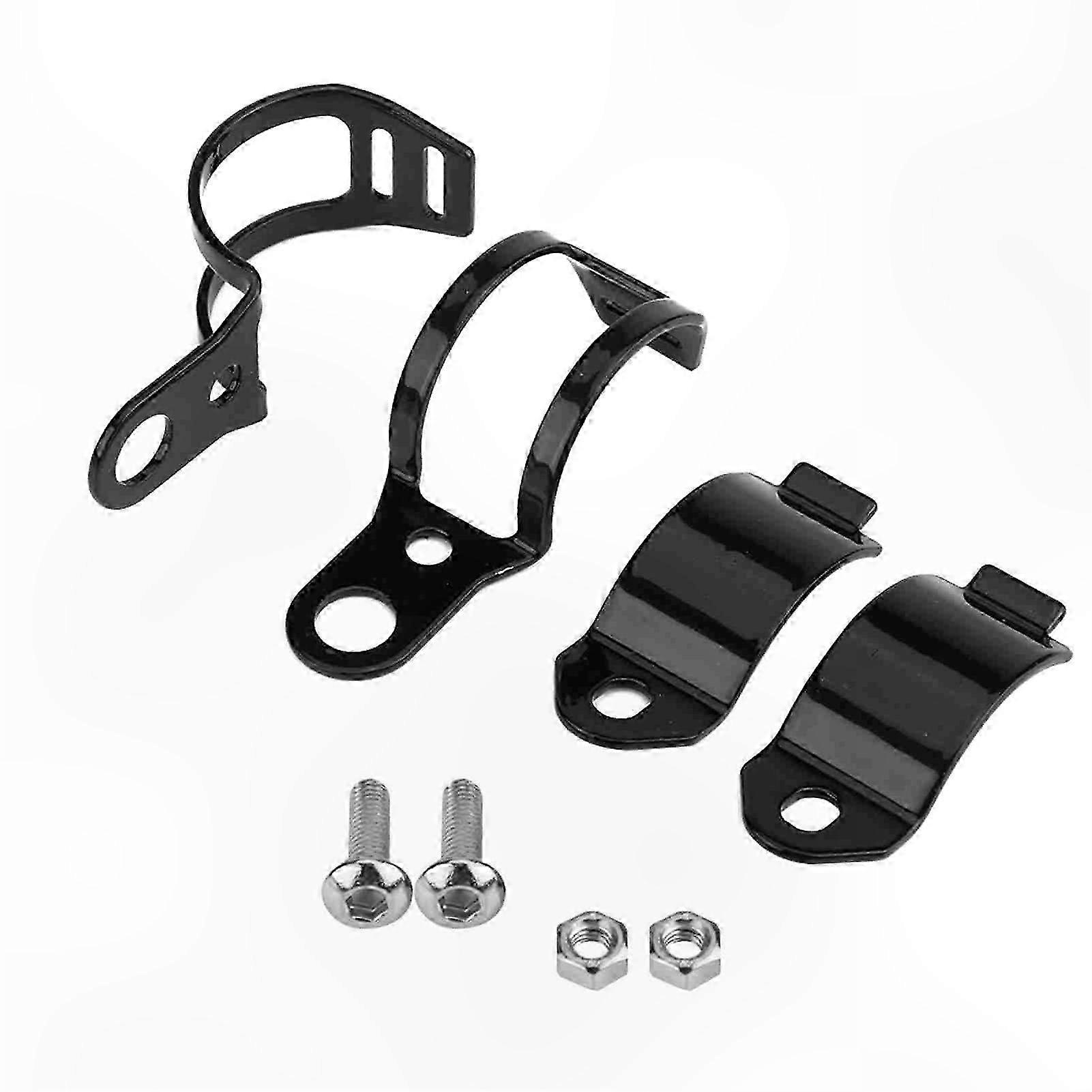 Universal Turn Light Mount Bracket, 2Pcs Black Motorcycle Fork Adapter for 30-45mm Scooter Handlebars