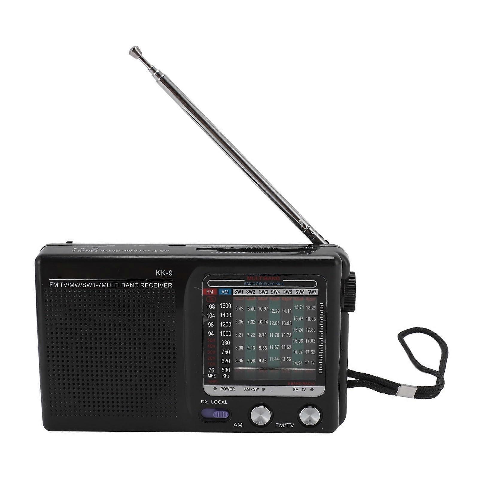 Portable Radio AM FM SW Digital Shortwave Radio with MP3 Player, Battery Operated Mini Transistor Radio with Antenna