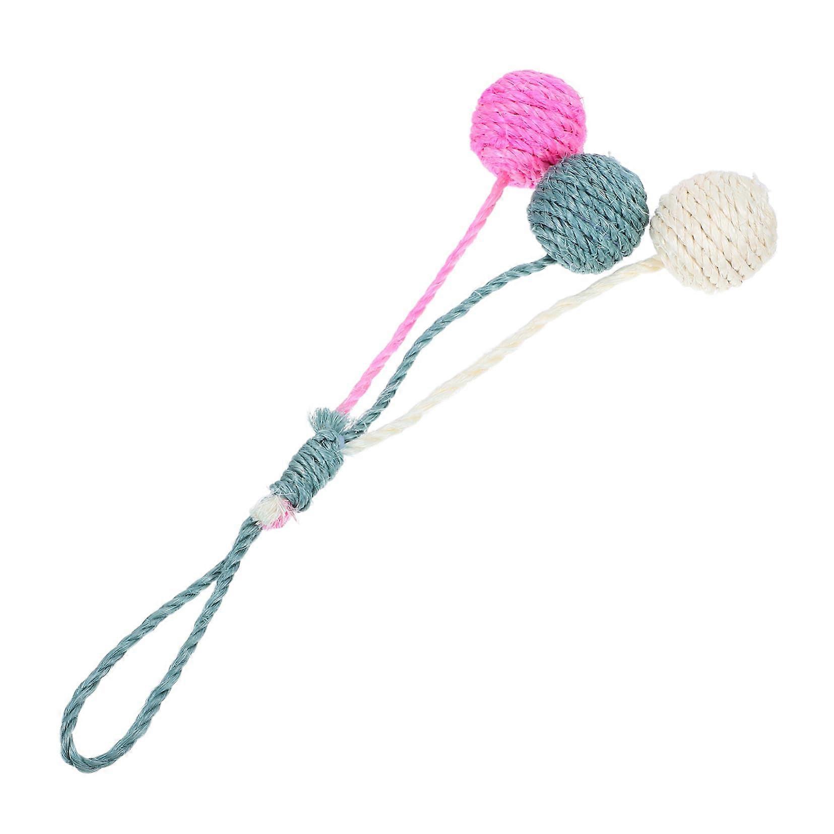 Cat Toy Sisal Ball For Scratching And Hunting, Interactive Cat Toy, Durable Sisal, Assorted Colors