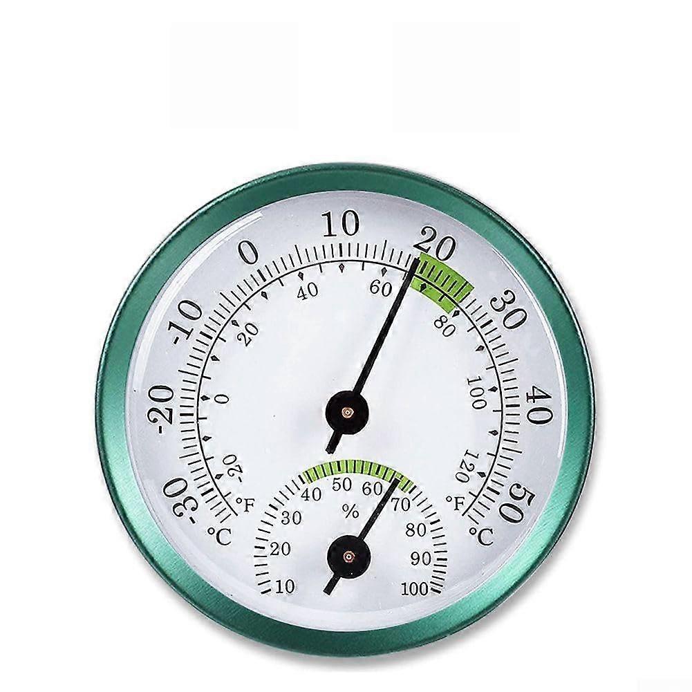 Stainless Steel Wall Mount Temperature Humidity Tester for Sauna Rooms, Silver, Clear Scale, Exquisite Dial Design