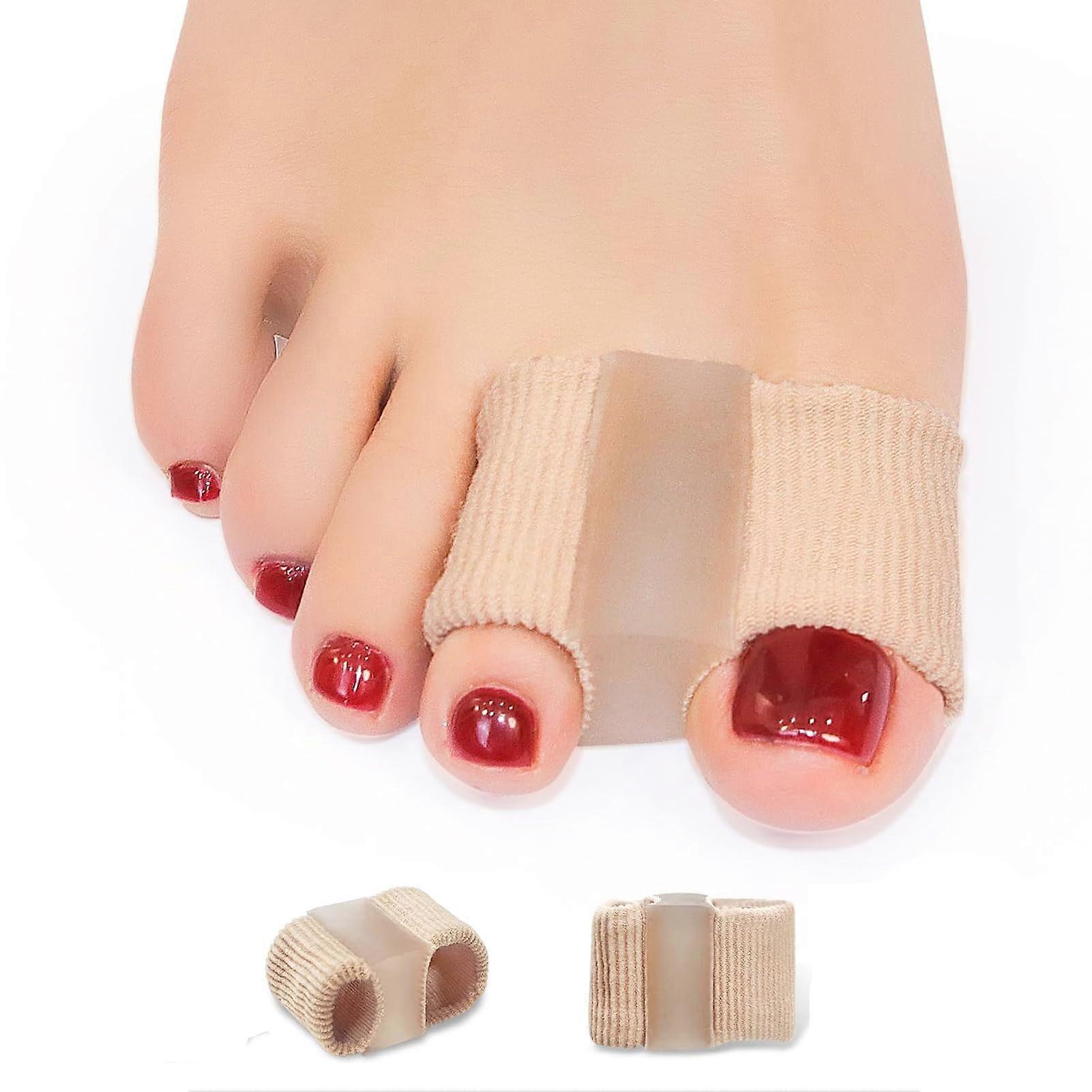 Toe Separator 2-Piece Bunion Corrector For Hallux Valgus, Toe Straightener With 2 Loops, Unisex Protector For Women Men