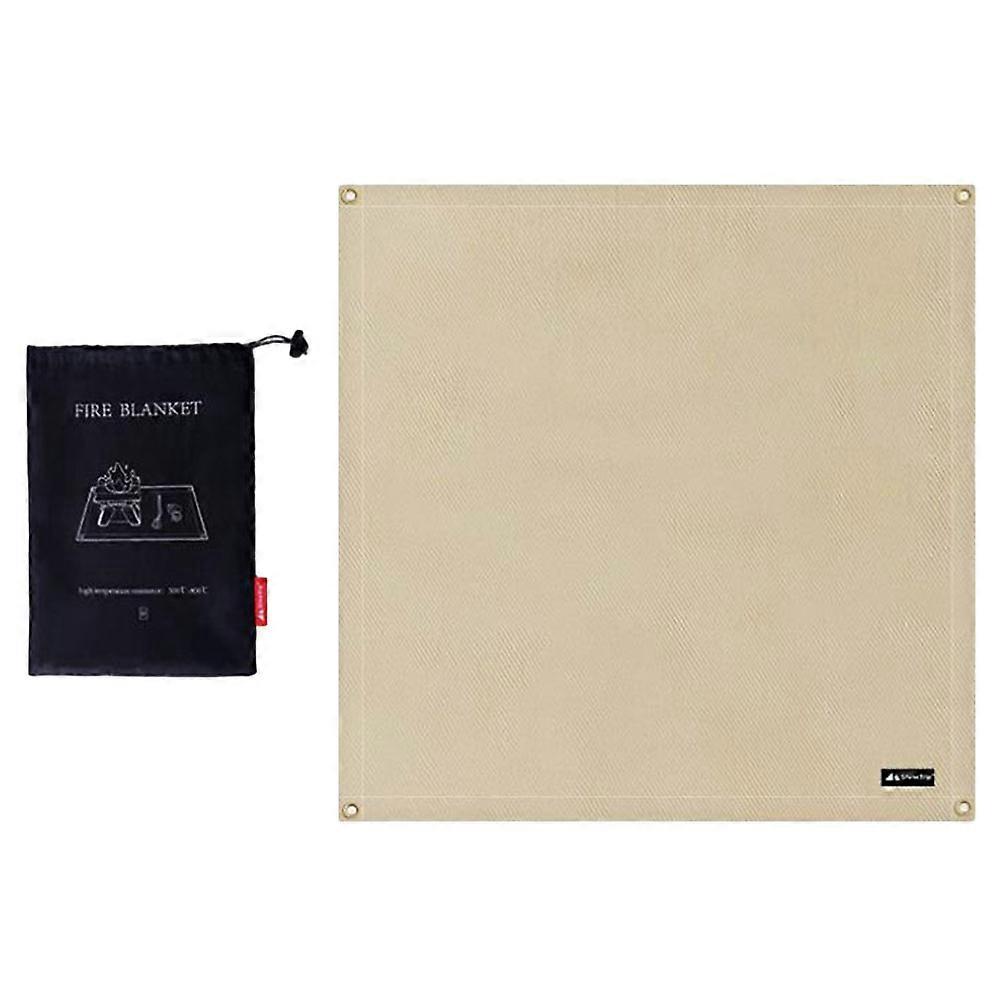Fireproof Mat Fireproof Cloth Outdoor Camping Barbecue Protective Cloth Fiberglass Copper for Extinguish Fire 1Set