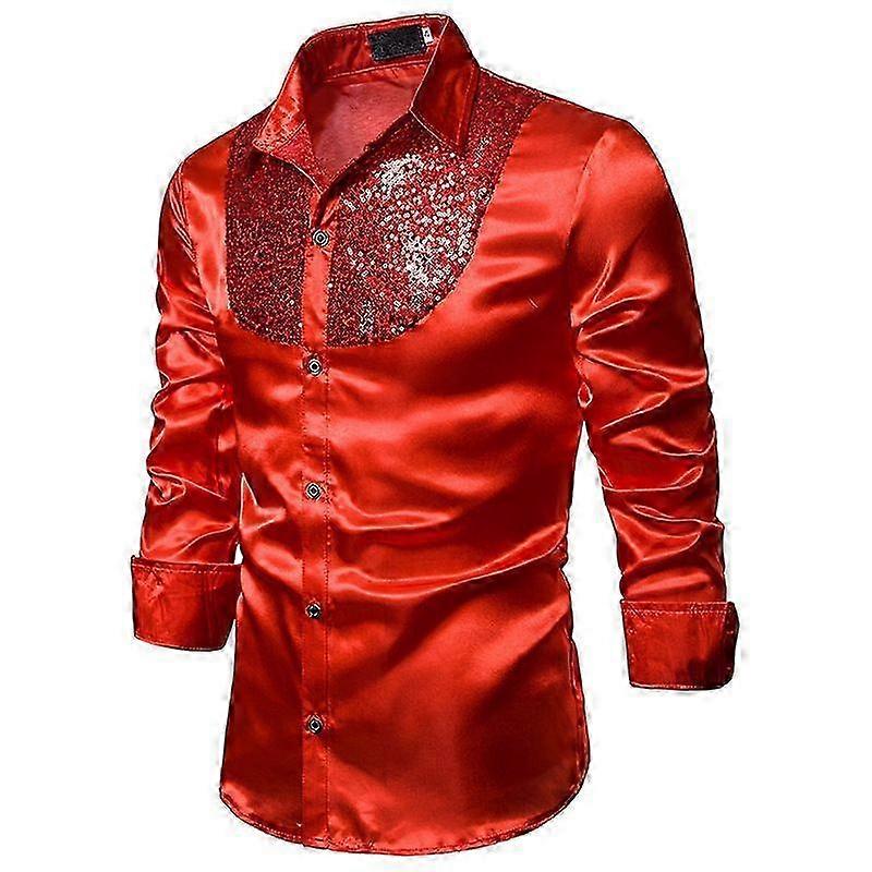 Camicie da uomo, Camicie a maniche lunghe con risvolto con paillettes