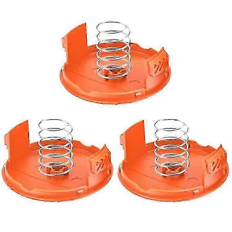 3-Pack of RC-100-P Spool Caps and 3 Springs for a Black & Decker GH400, GH500, or GH600 Lawn Mower
