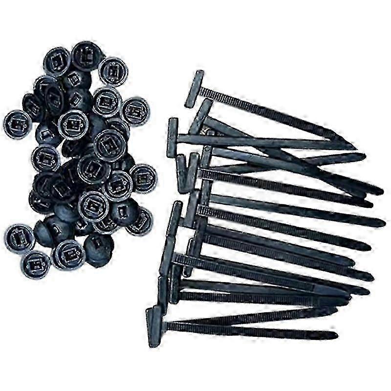 20/50/100PCS Boucles d’attache zippées universelles en nylon avec conception de clous traversants - Attaches polyvalentes