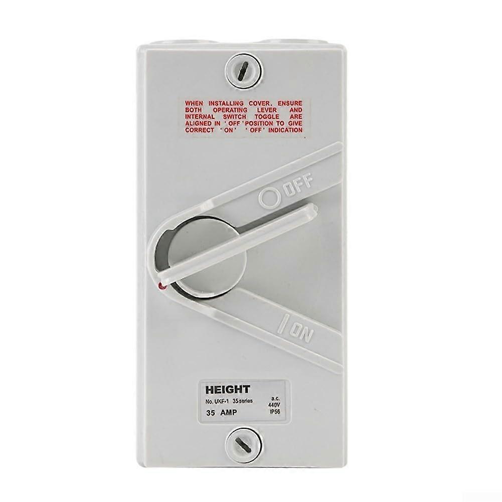 3 Pole Disconnect Switch 63A 3-Phase Weatherproof Isolator IP56 Motor Disconnect Sealing Ring Outdoor Applications