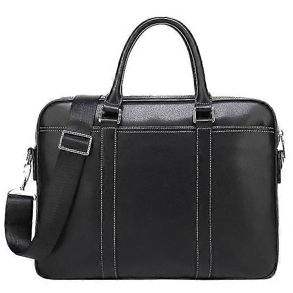 Men's Leather Portable Briefcase File Package