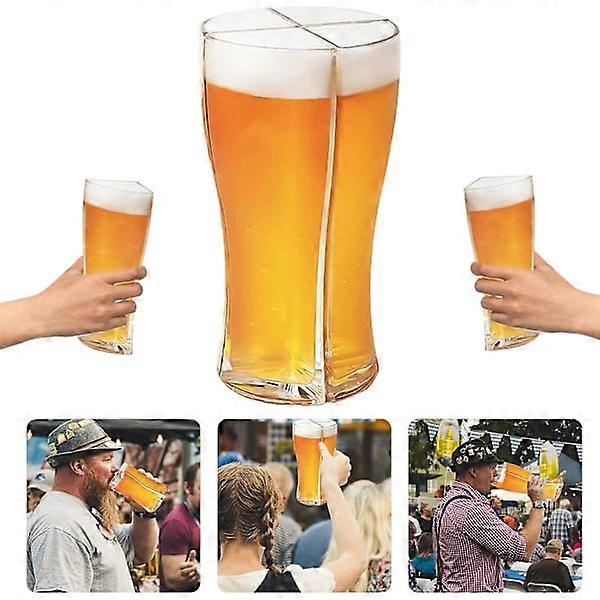 4-in-1 transparant bierglas, acryl bierglas, scheidbare bierglazen, Super schoener bierpul, onbreekbaar