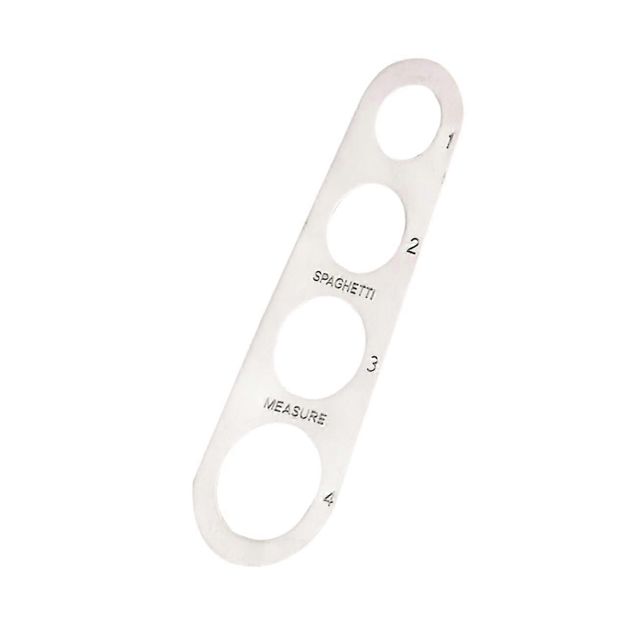 4-Holes Pasta Portion Tool Measurer Ruler for Spaghetti, Stainless Steel Easy Serving Utensil for Kitchen Chefs