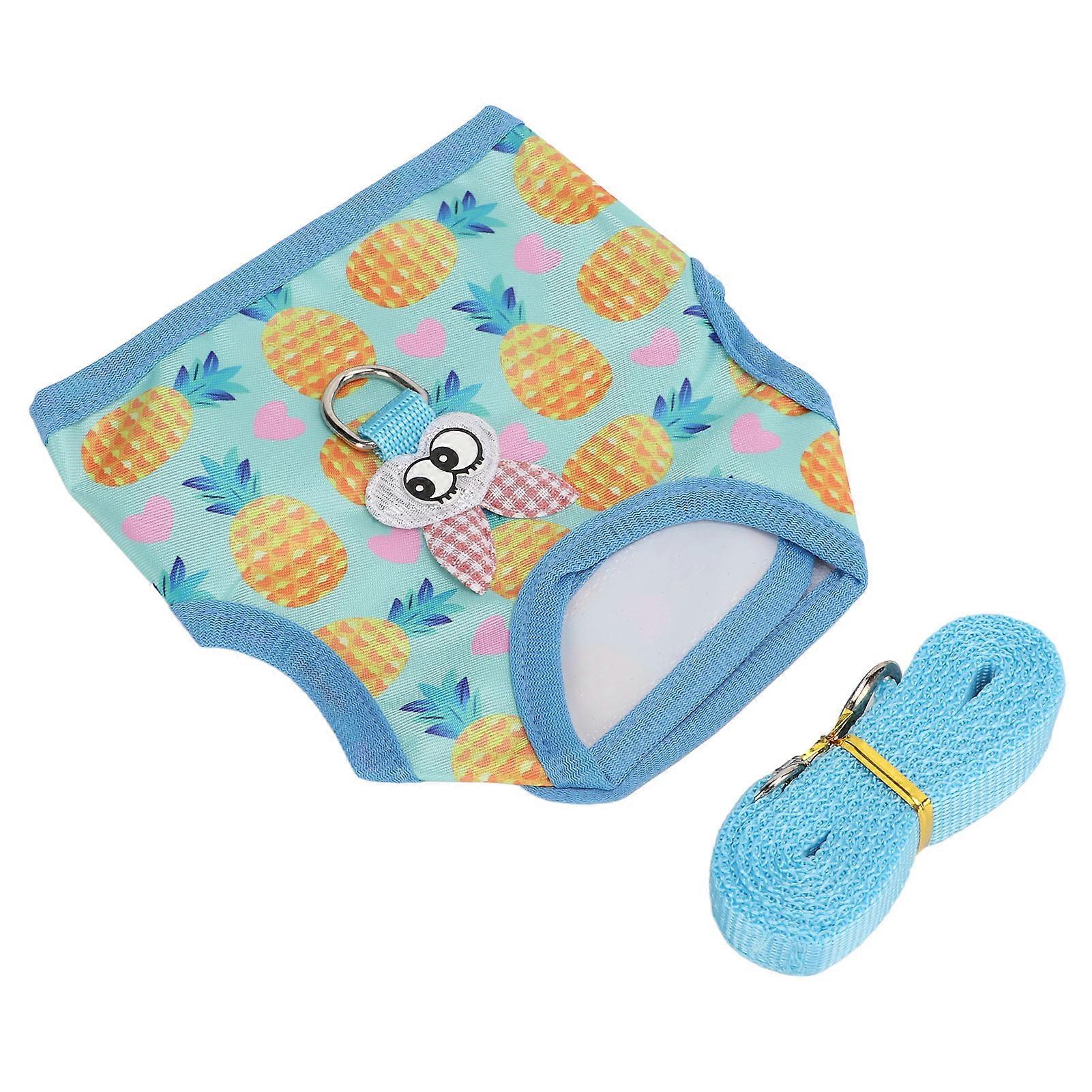 Bunny Harness Leash Set Adjustable Soft Nylon Rabbit Vest for Kitten Ferret Guinea PigM 