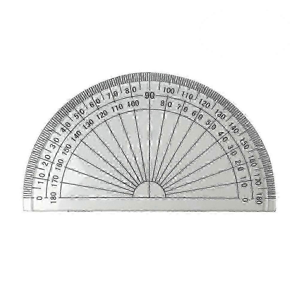 4-inch transparent plastic protractor, 20-piece pack, a great helper for measurement and drawing