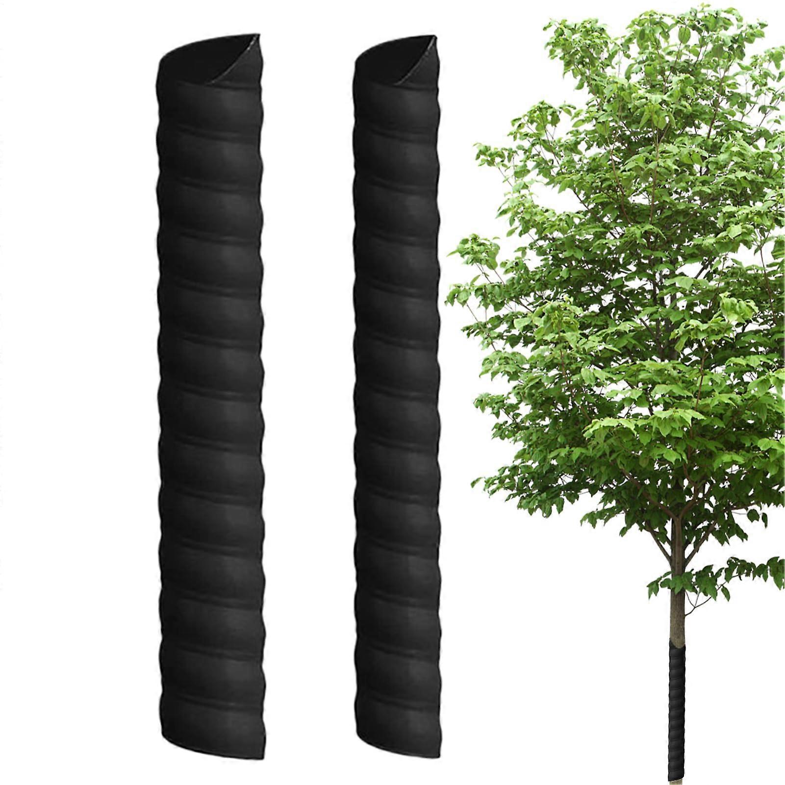 Tree Protector Wrap - Waterproof Flexible Bark Shield Tube, Weather-Resistant Plant Guard for Saplings, Black