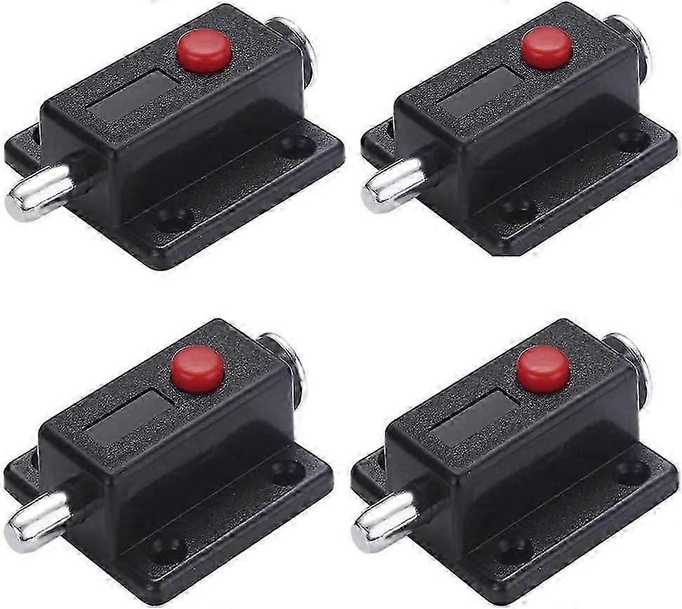 4 PCS Window Cabinet Button Spring Loaded Automatic Door Latch Lock Furniture Cabinet Drawer Door Bolt