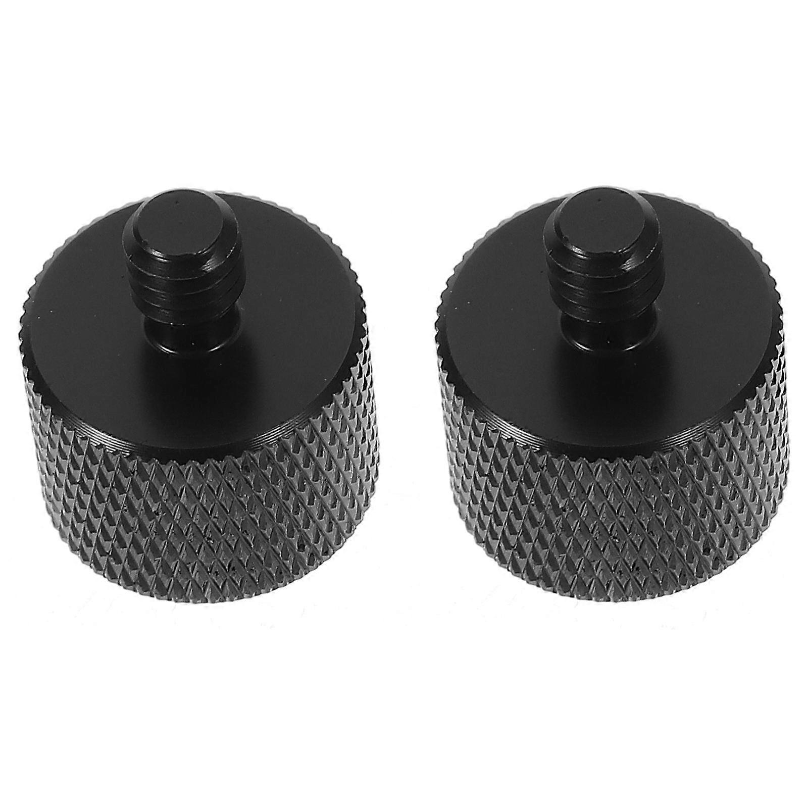 Adapter for Microphone Stand Mount Thread 2Pcs Aluminum Alloy Black