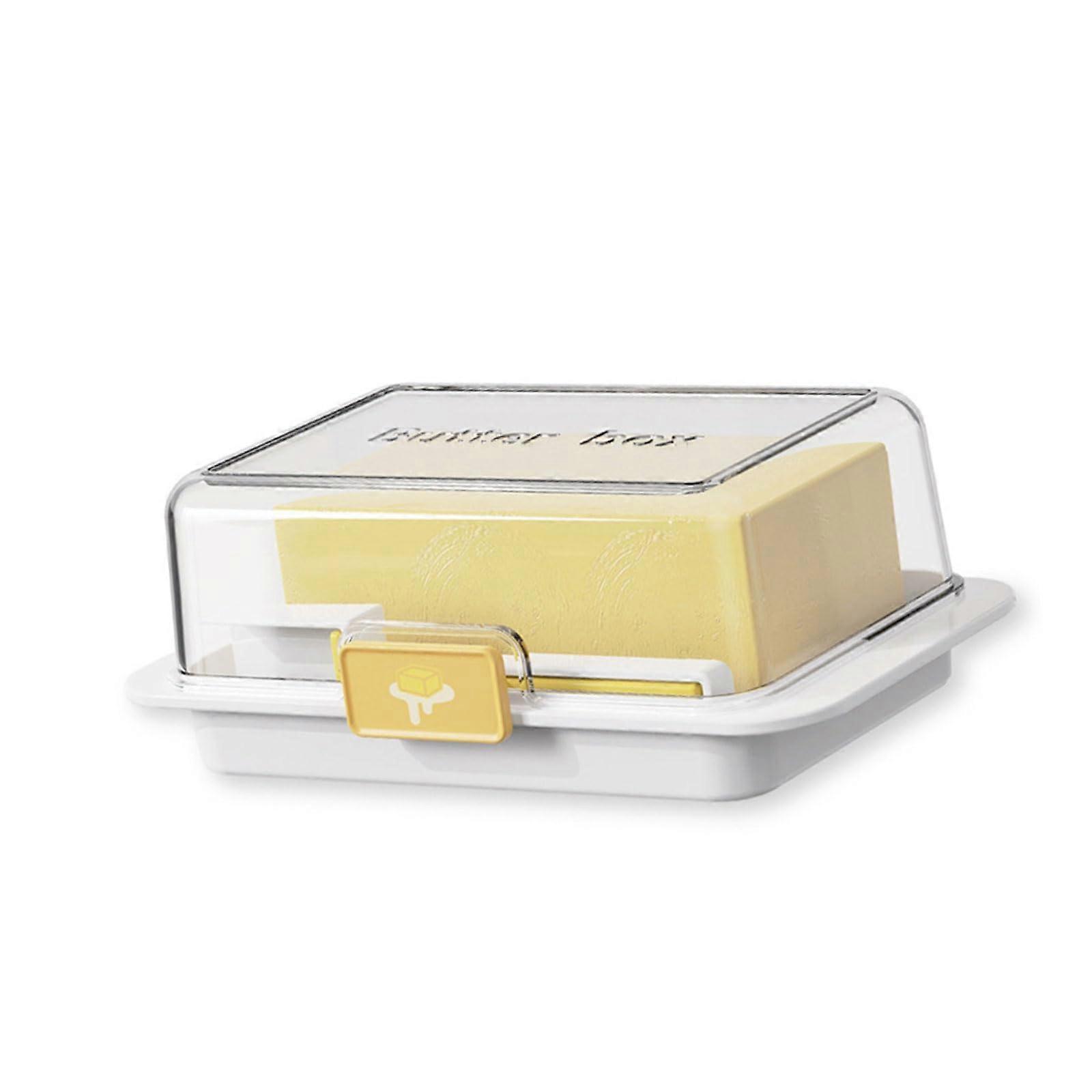 Butter Dividing Storage Box With Lid Clear Butter Container, Cheese Keeper Box, For Kitchen Refrigerator, Easy To Use